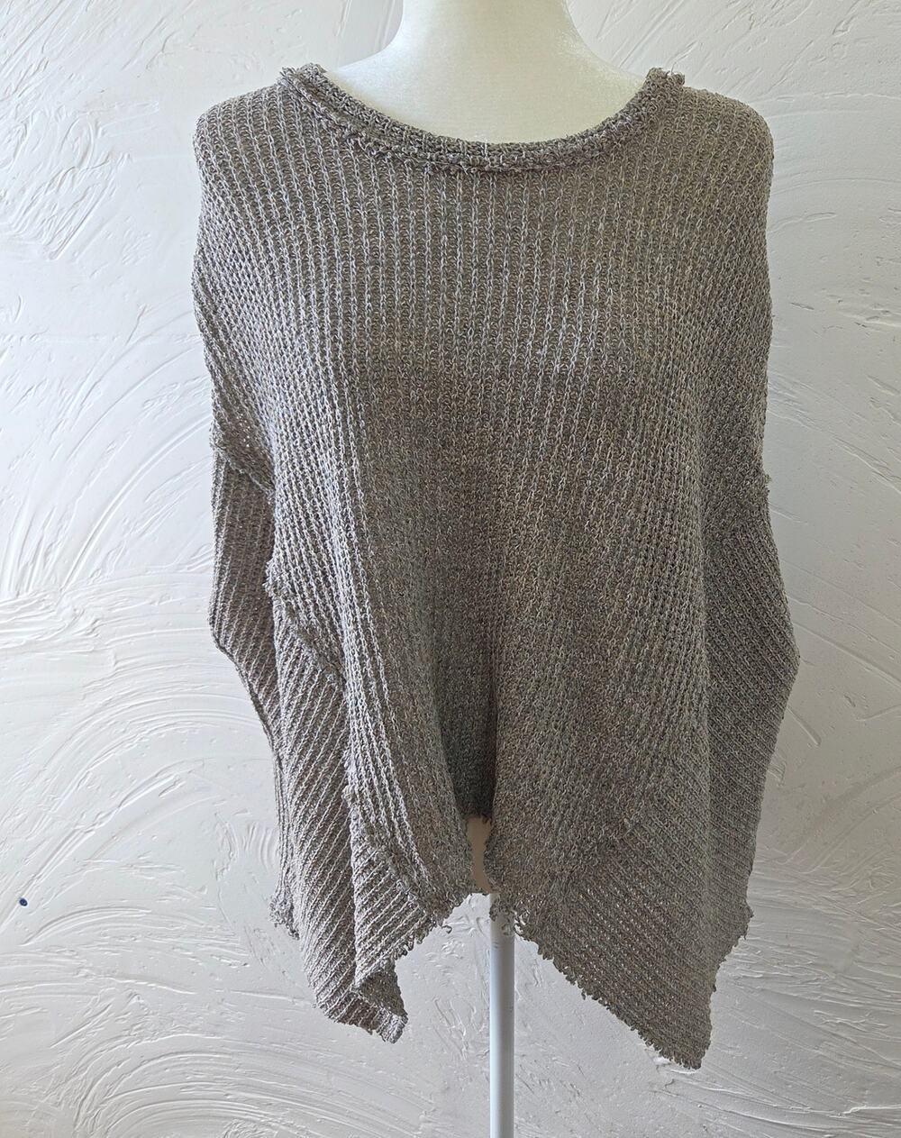 BKE Marled Sharktooth Hem Sleeveless Sweater Womens Size Medium